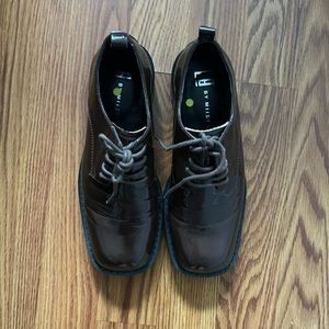 Miista square toe loafer - brown, size 34